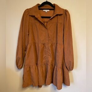 HYFVE Tan Button-Up Dress size XS